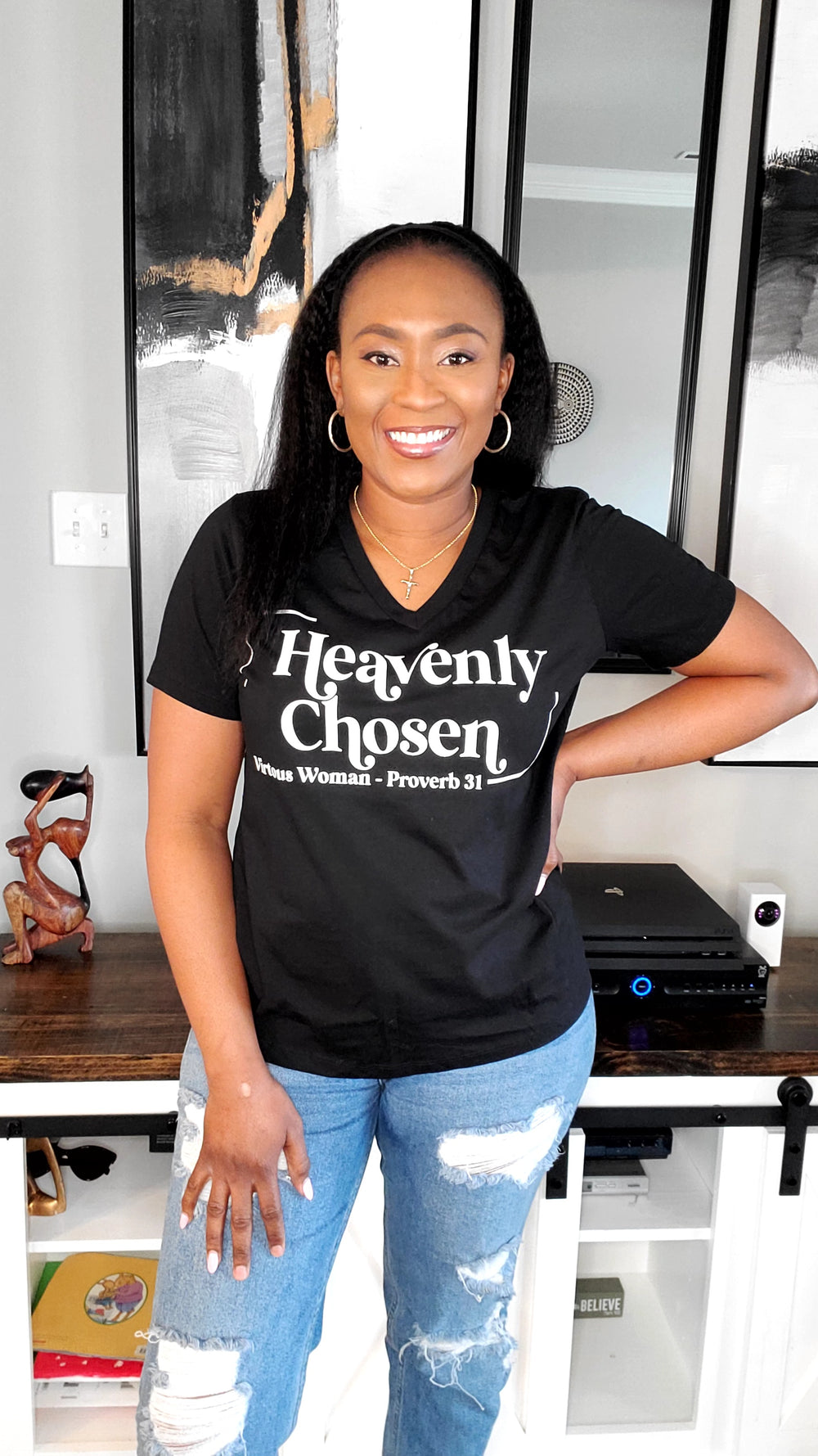 Heavenly Chosen - Virtuous Women V-Neck T-Shirt