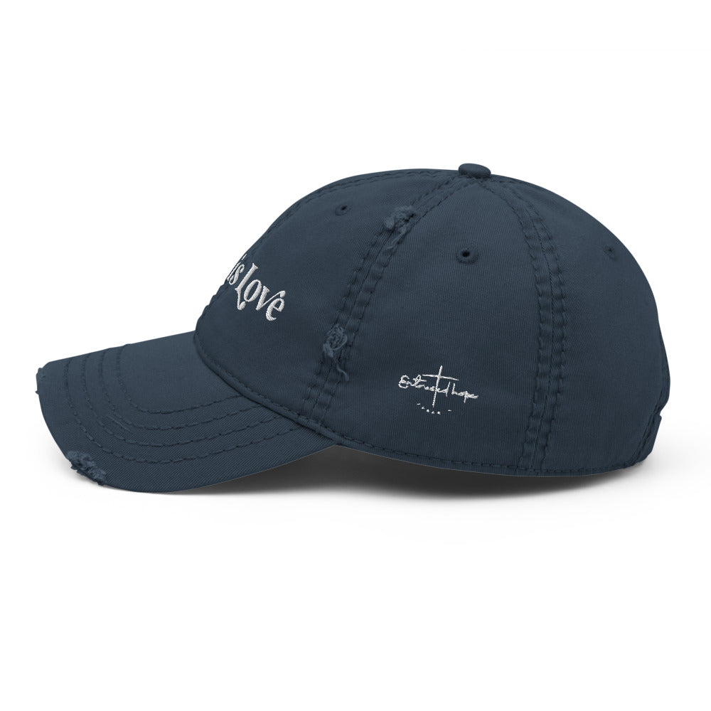 God is Love Distressed Dad Hat