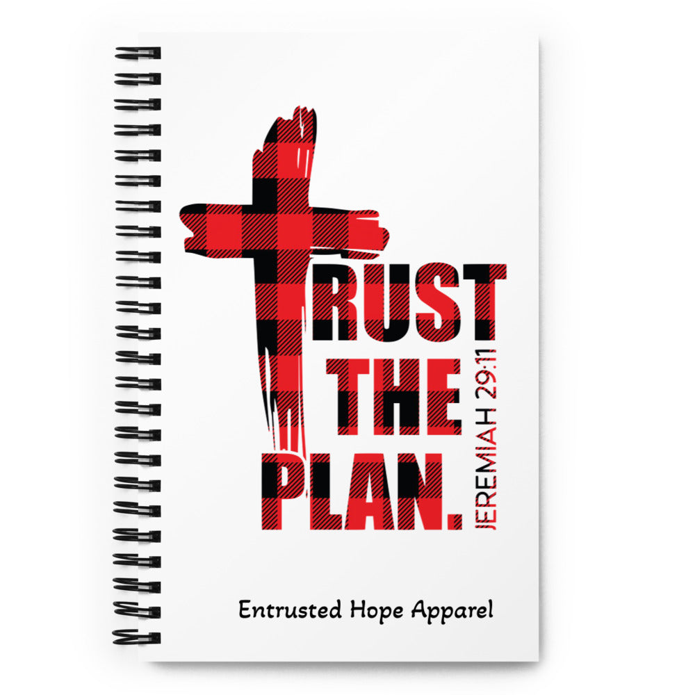 Trust The Plan Christmas Ed. Spiral notebook