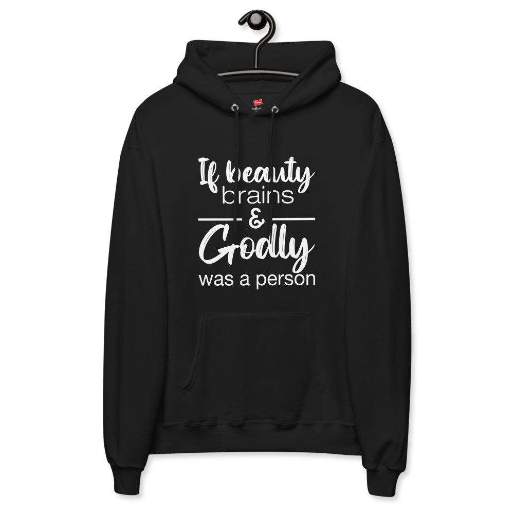 Beauty Brains & Godly Unisex fleece hoodie