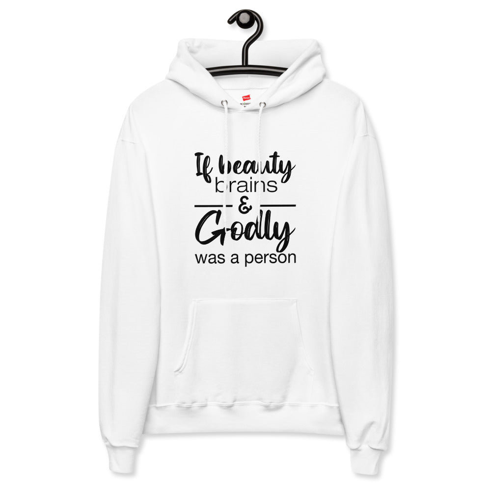 Beauty Brains & Godly Unisex fleece hoodie