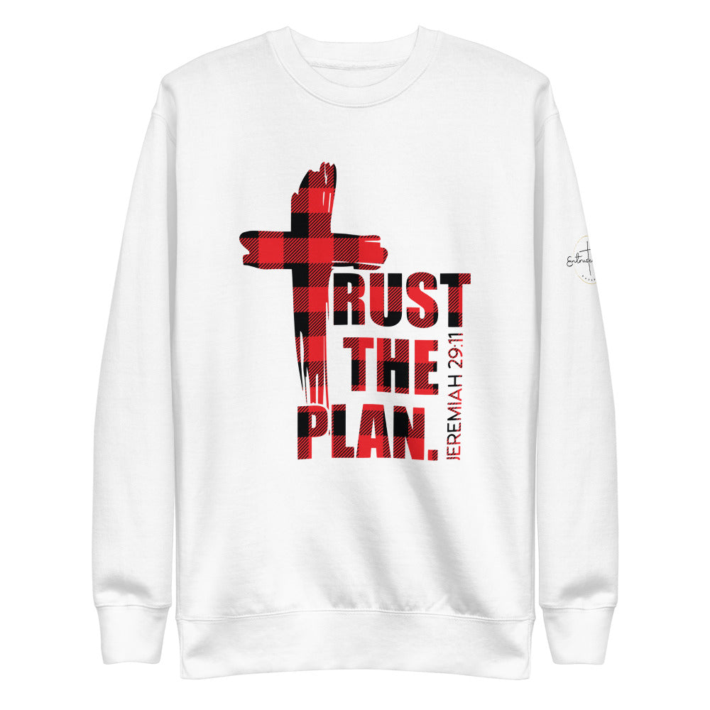 Trust The Plan Christmas Ed. Unisex Fleece Pullover