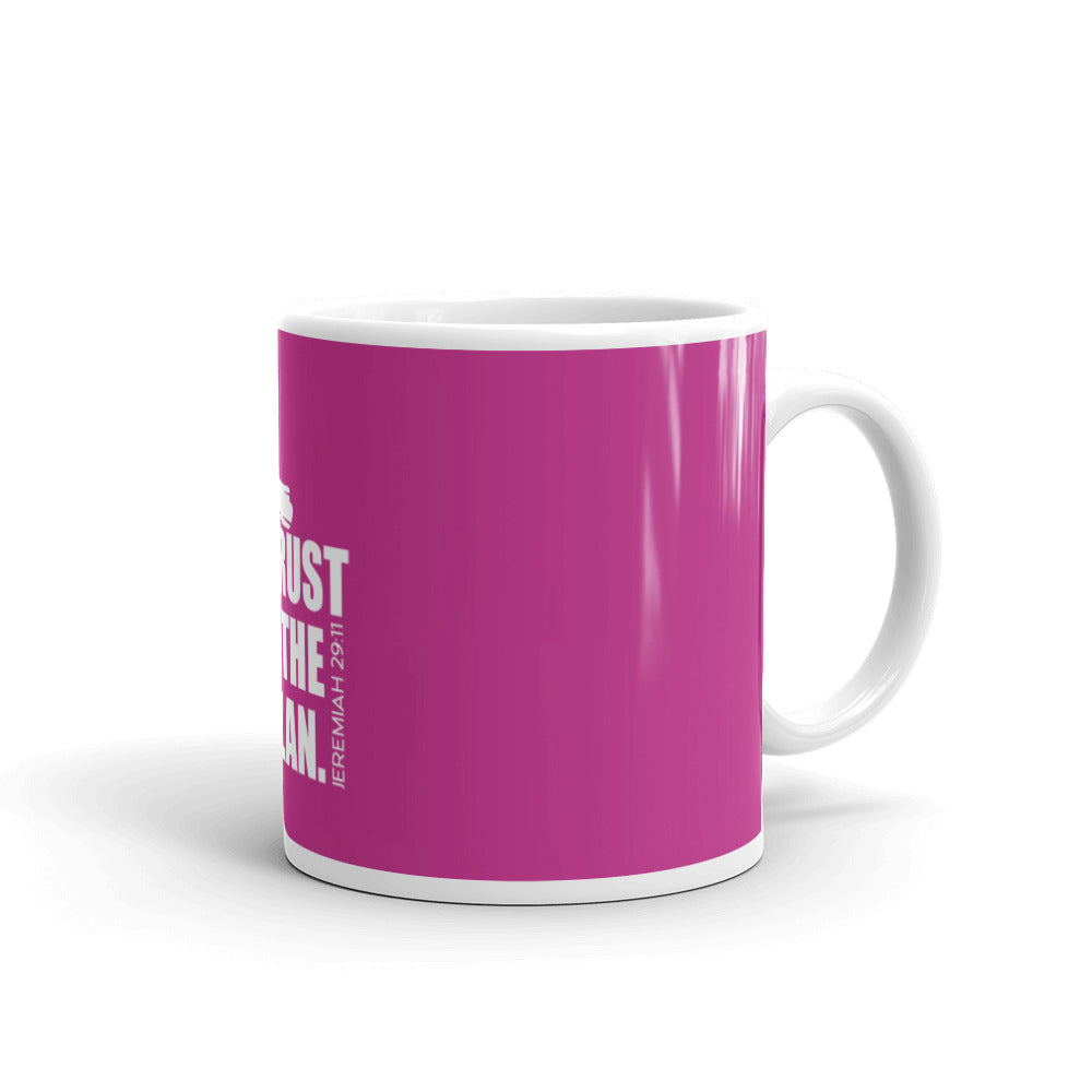 Trust The Plan glossy mug