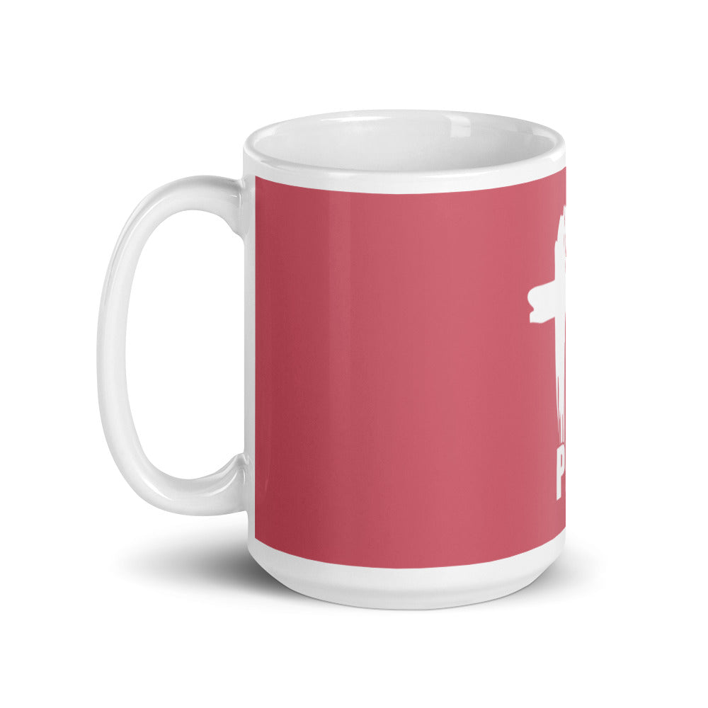 Trust The Plan Pink glossy mug